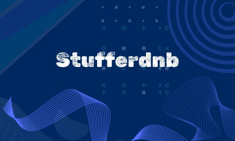 Graphic featuring the term 'Stufferdnb' in bold white text